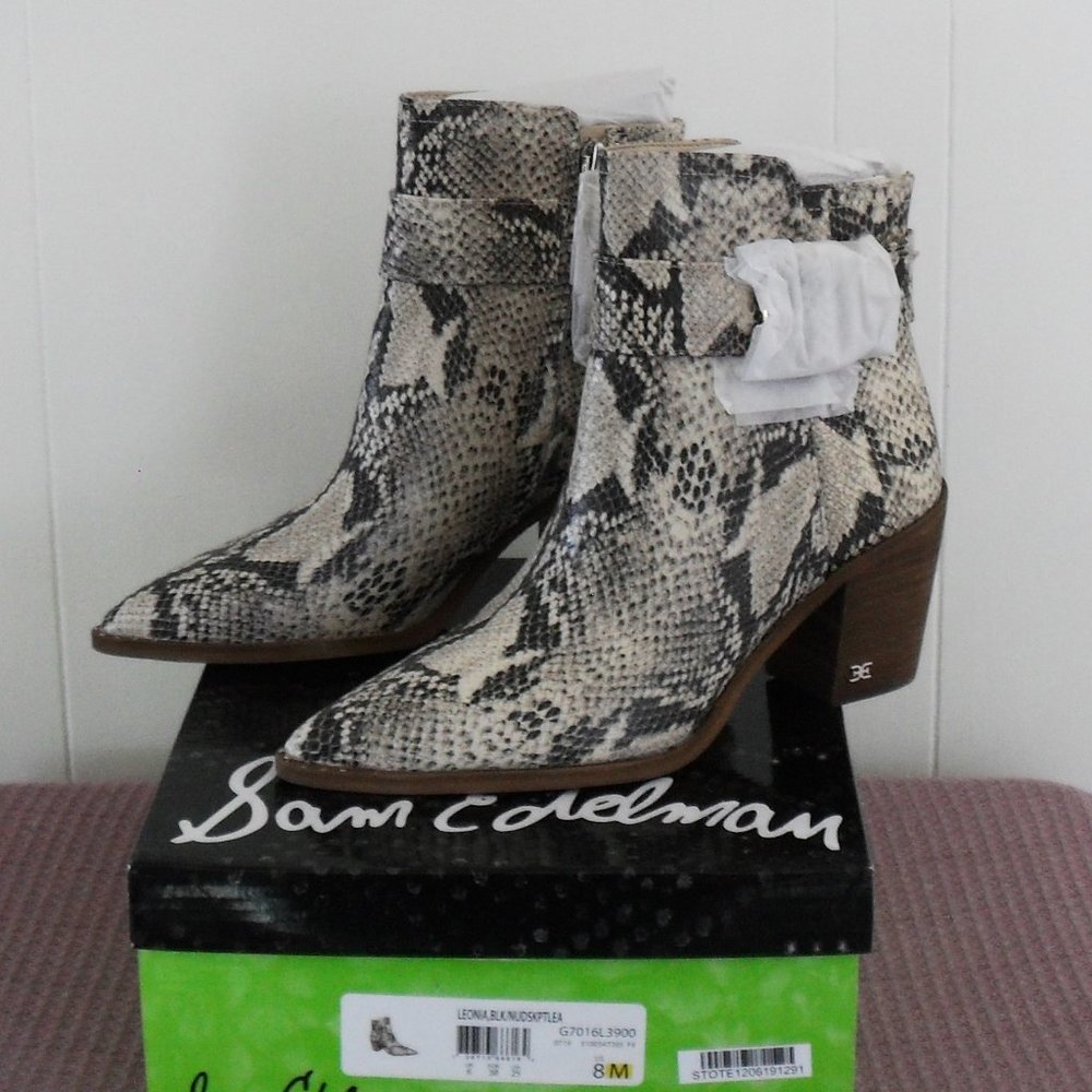 Sam Edelman Leonia Snakeskin Leather Boo… - Picture 5 of 10